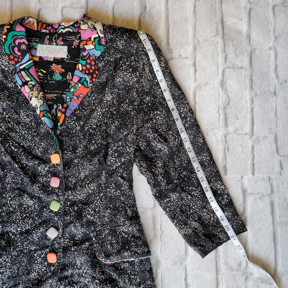 Platinum by Dorothy Schoelen 80s or 90s vintage blazer size Medium - Picture 5 of 16